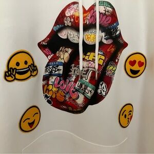 NWOT.   “ CRAZY SWEATSHIRT” custom made hoodie